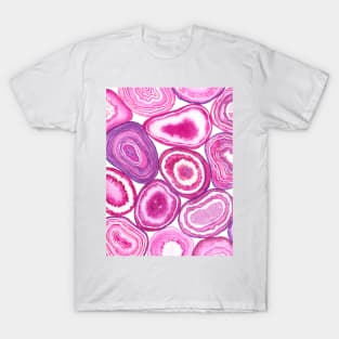 Pink agate watercolor T-Shirt